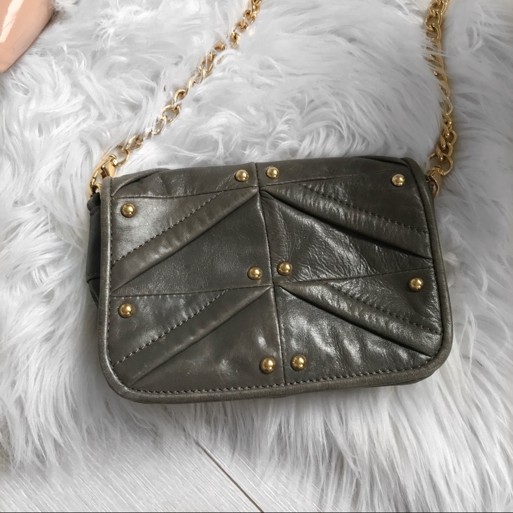 Badgley Mischka Taupe Gray Crossbody Bag - Picture 2 of 8